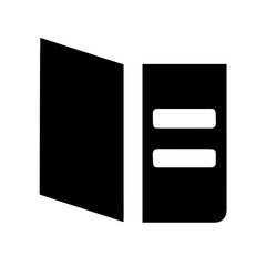 book glyph  vector flat icon