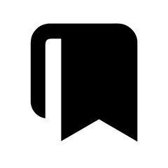 bookmark glyph  vector flat icon