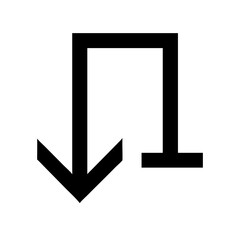 Fototapeta premium bookmark glyph angle down glyph vector flat icon