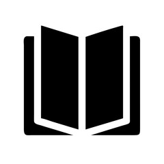 book open cover glyph  vector flat icon