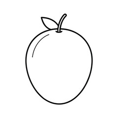 tamarillo fruit line art vector illustration