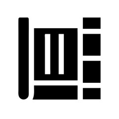 books glyph  vector flat icon