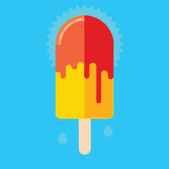 popsicle melting in the summer sun 