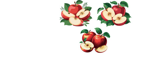 apple vector,apple vector set