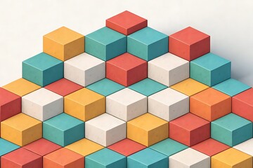 Fototapeta premium abstract background made of cubes