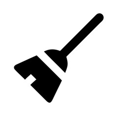 broom glyph  vector flat icon