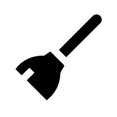 broom glyph  vector flat icon