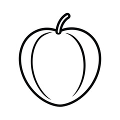 safou fruit line art vector illustration