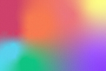Colorful grainy gradient background in deep dark red, orange, blue, green, and violet hues. abstract blurred ombre effect with soft noise texture. perfect for creative design projects 