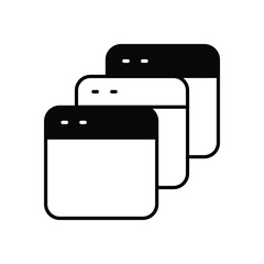 TABS vector icon stock illustration