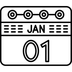 January 1 icon