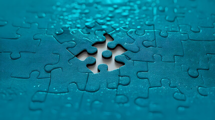 Turquoise Puzzle Challenge: The Missing Piece Awaits Completion