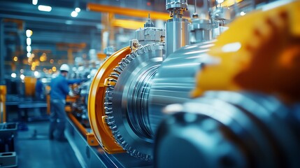 A Broad View of a Modern Hydro Power Station Built Across a River with Gushing Water, Industrial Structures, and Power Equipment Spread Across the Landscape
