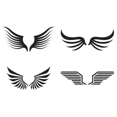 wing logo and vector template