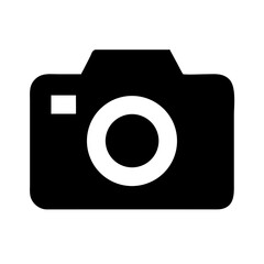 camera glyph  vector flat icon