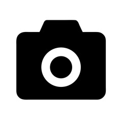 camera glyph  vector flat icon