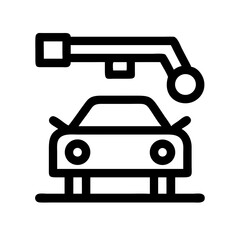 car building  vector flat icon