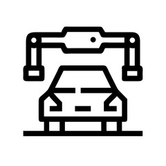car building  vector flat icon