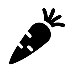 carrot glyph  vector flat icon