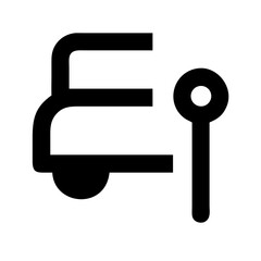 car side glyph  vector flat icon