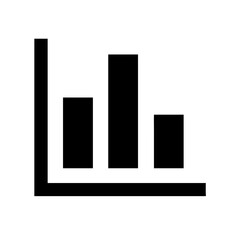 chart histogram glyph  vector flat icon