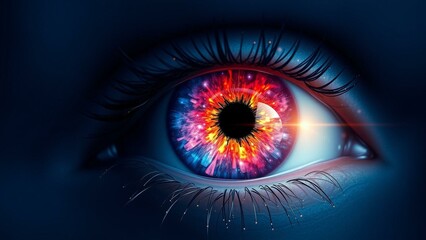 Cosmic Eye A Dazzling Fusion of Color Technology and Nature