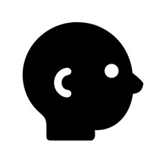 child head  vector flat icon