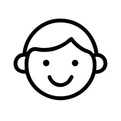 child head  vector flat icon