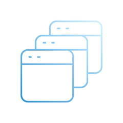 TABS vector icon stock illustration