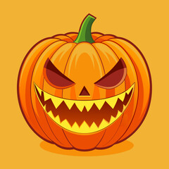 halloween pumpkin isolated on white