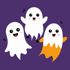 two halloween ghosts