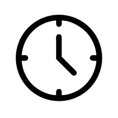 clock  vector flat icon