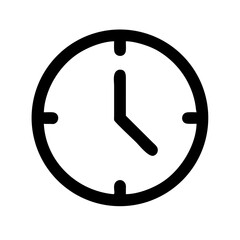 clock five vector flat icon