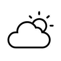 cloud sun  vector flat icon