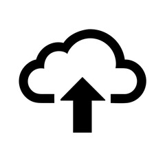 cloud upload alt  vector flat icon