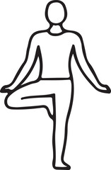 silhouette of yoga pose