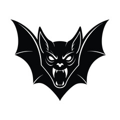 Bat Head Silhouette Art
