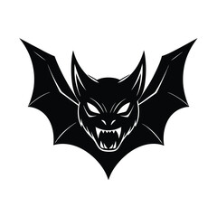 Bat Head Silhouette Art
