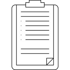 Clipboard single vector illustration icon