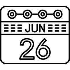 June 26 Icon