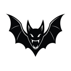 Flying Bat Face Drawing