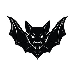 Scary Bat Head Vector Art


