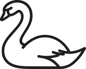 black swan vector illustration