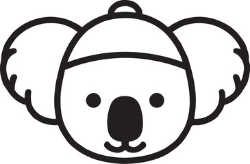 black and white cartoon character