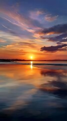 Obraz premium Golden Sunset Reflections