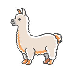 alpaca icon, alpaca vector illustration-simple illustration of alpaca, perfect for alpaca logos and icons