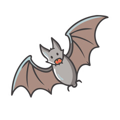bat icon, bat vector illustration-simple illustration of bat, perfect for bat logos and icons