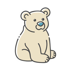 bear icon, bear vector illustration-simple illustration of bear, perfect for bear logos and icons