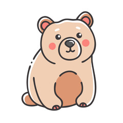 bear icon, bear vector illustration-simple illustration of bear, perfect for bear logos and icons