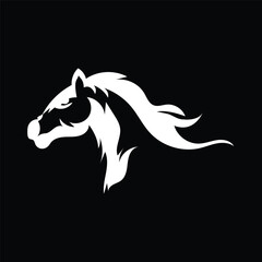 head horse logo icon vector illustration template design